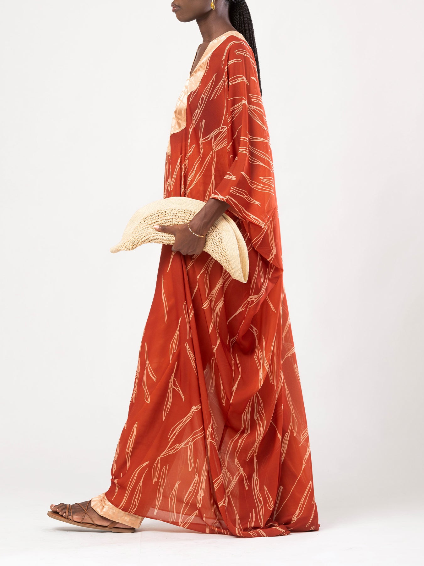 Madina Dress - Scribble Rust