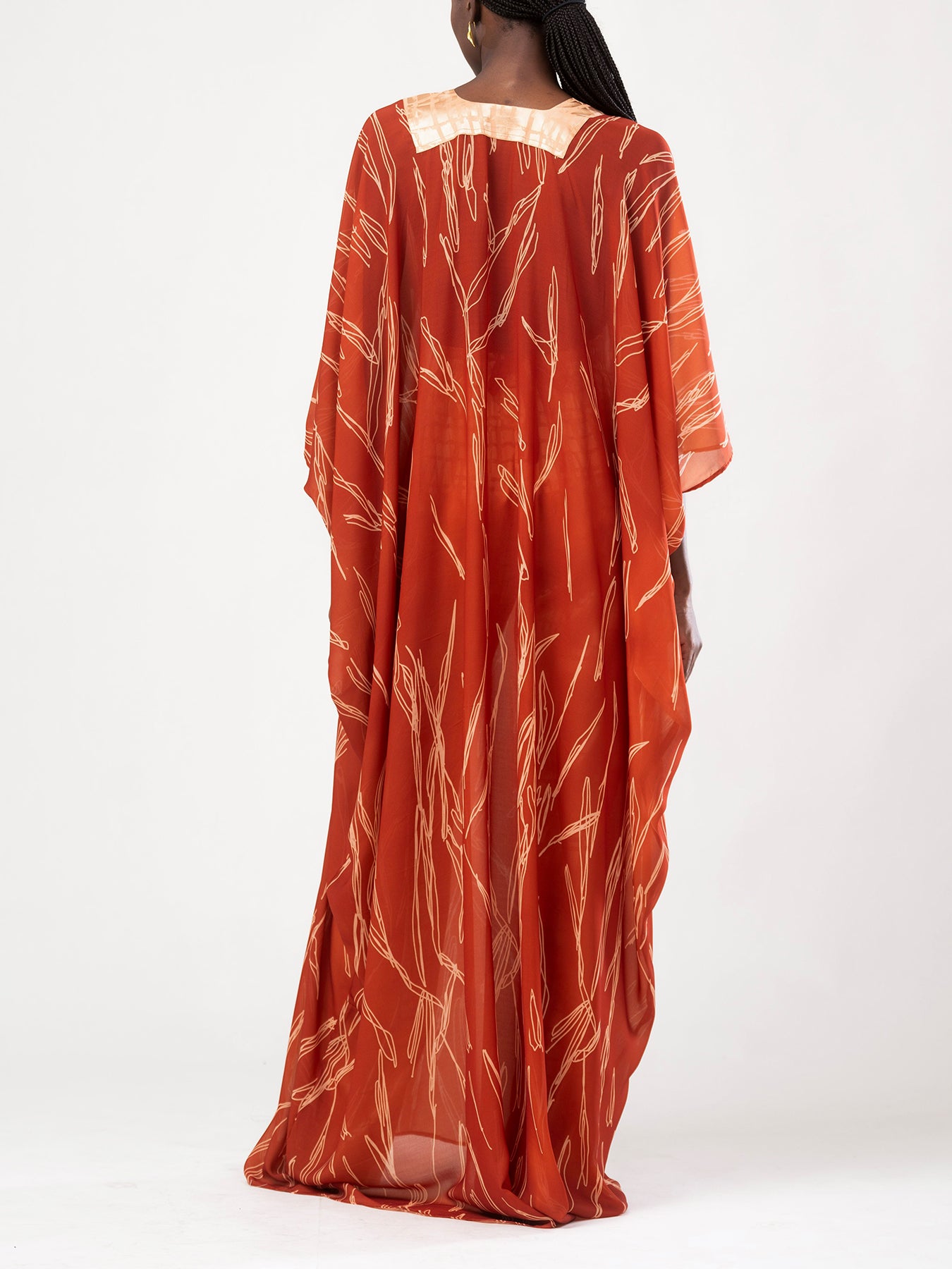 Madina Dress - Scribble Rust