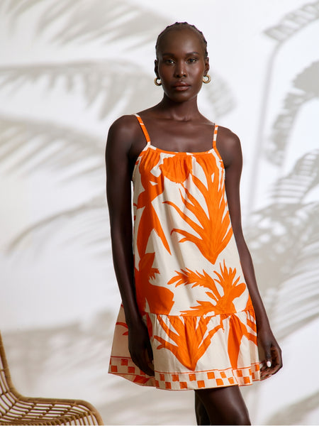 Printed Cotton Poplin Mini Fari Dress