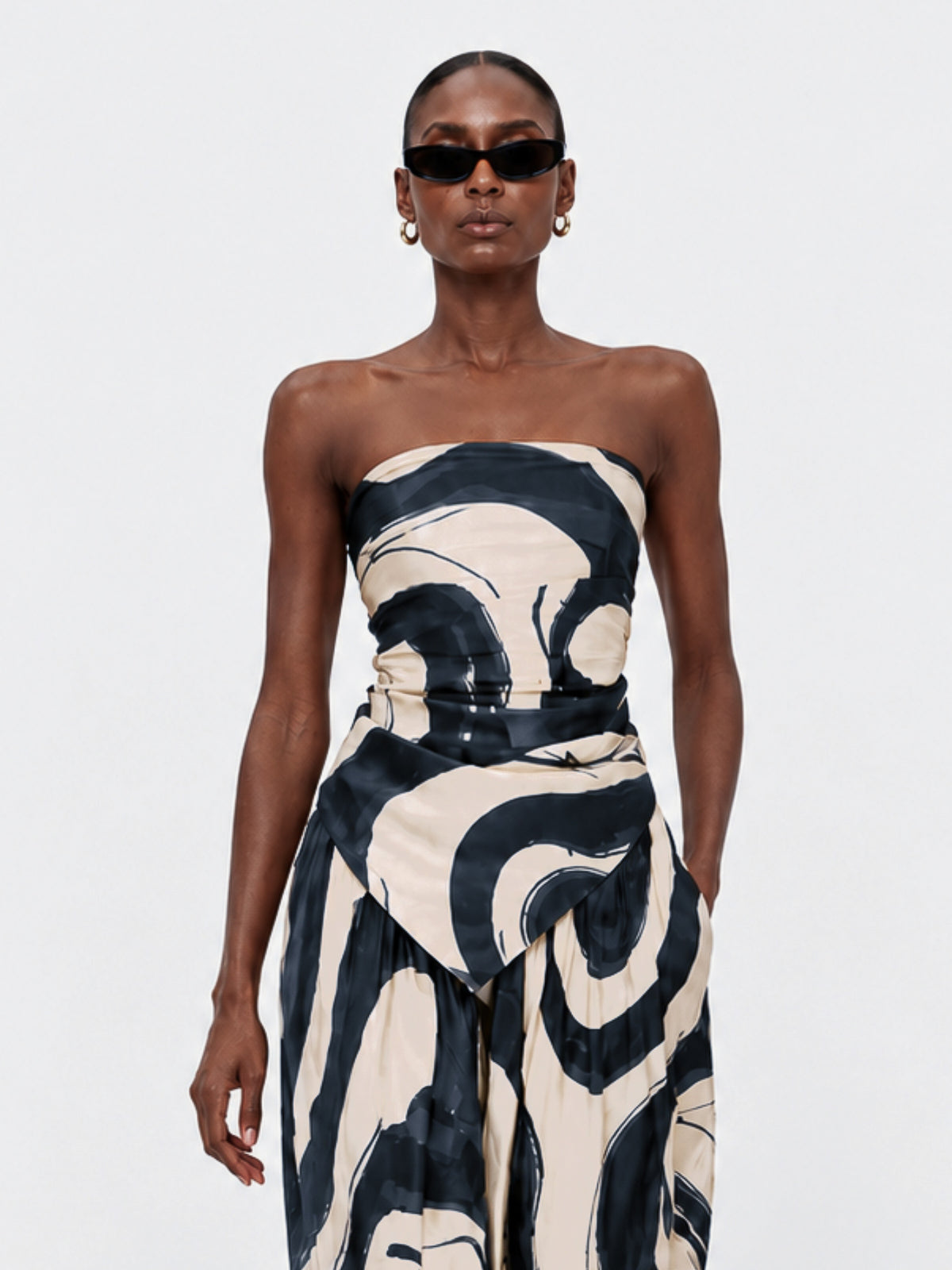 Moussor Scarf Top - Zima Noir