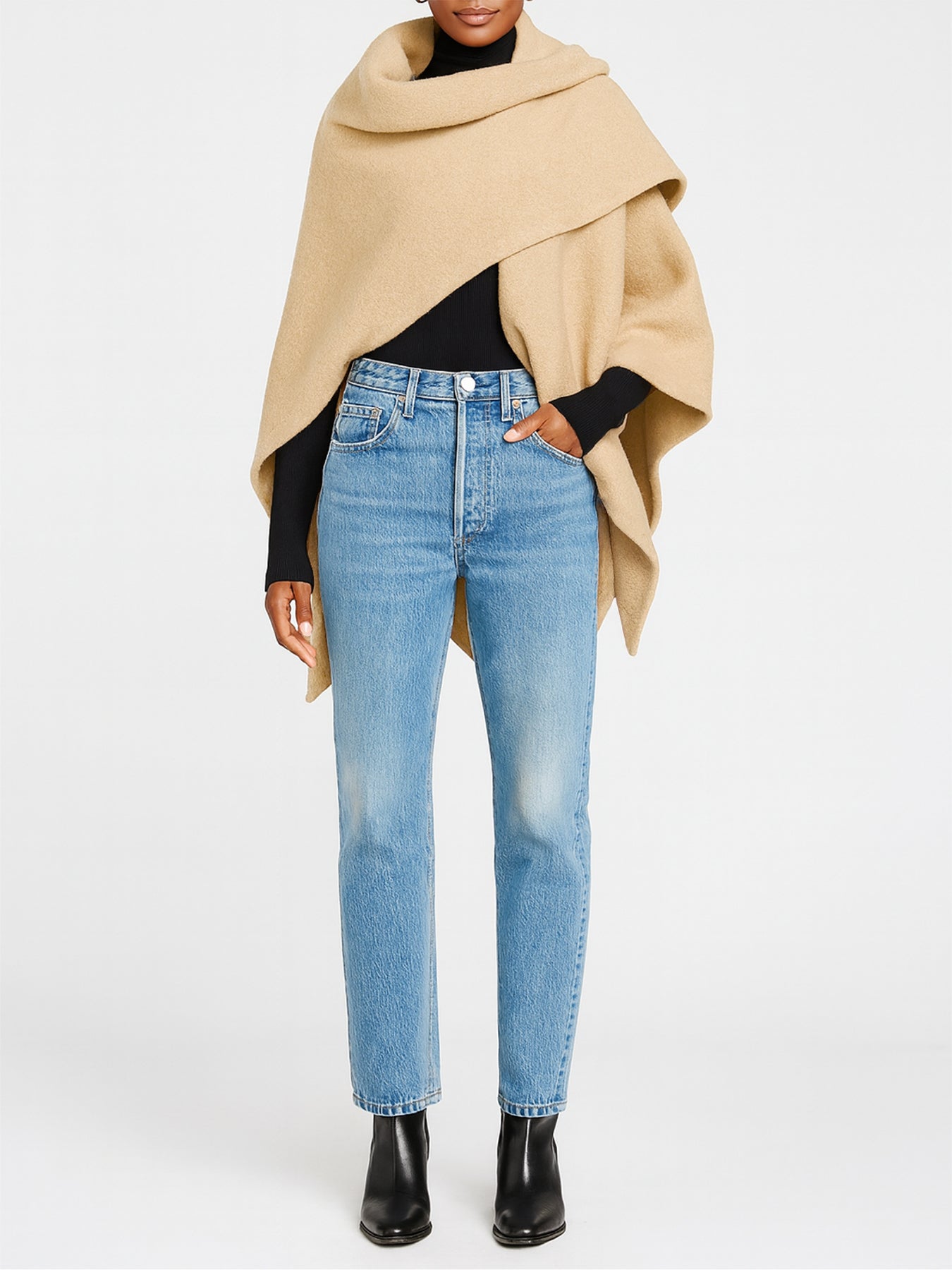 Wrap Cape  - Solid Cream