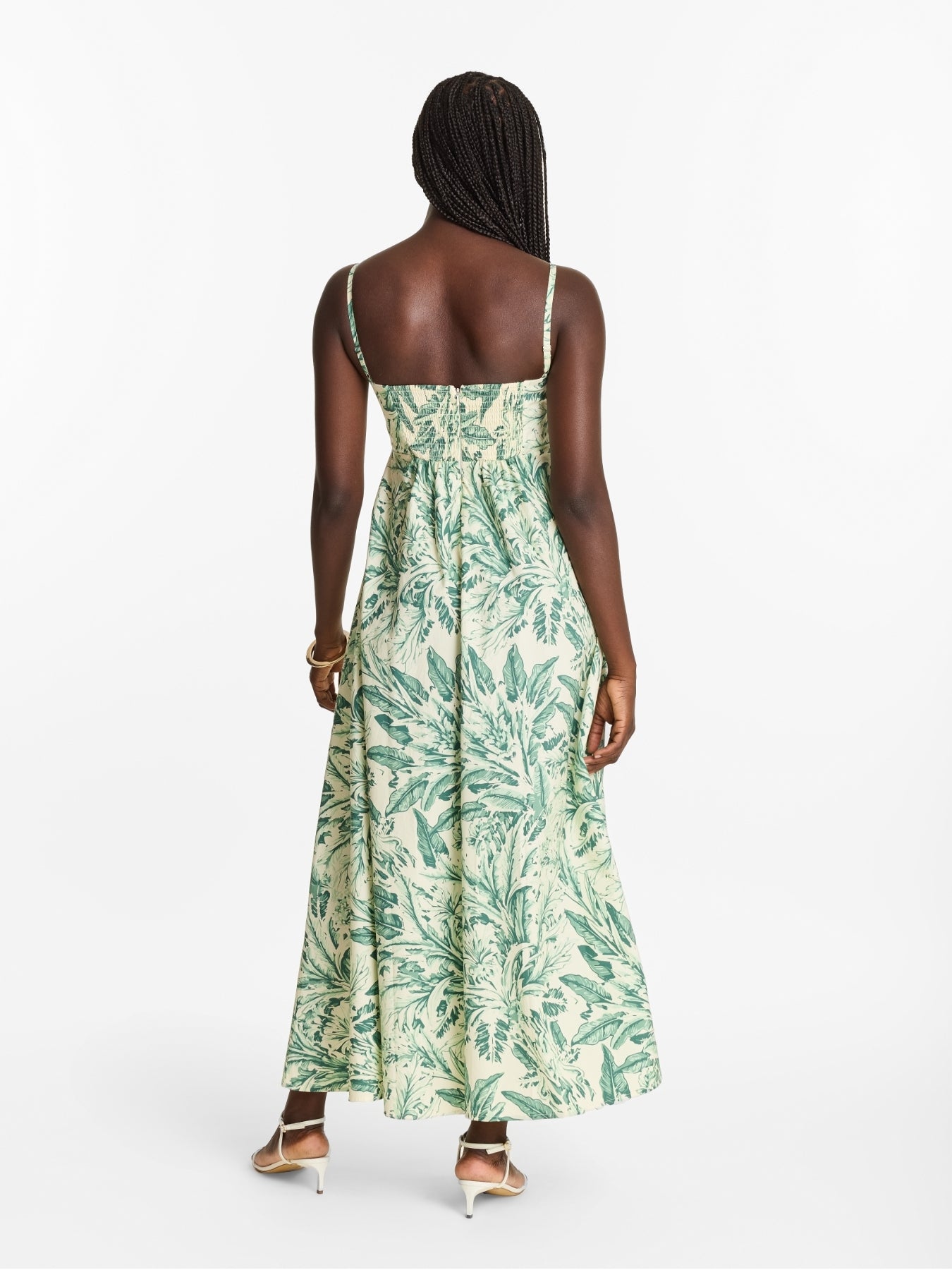Printed Cotton Poplin Oria Dress - Toile Olive