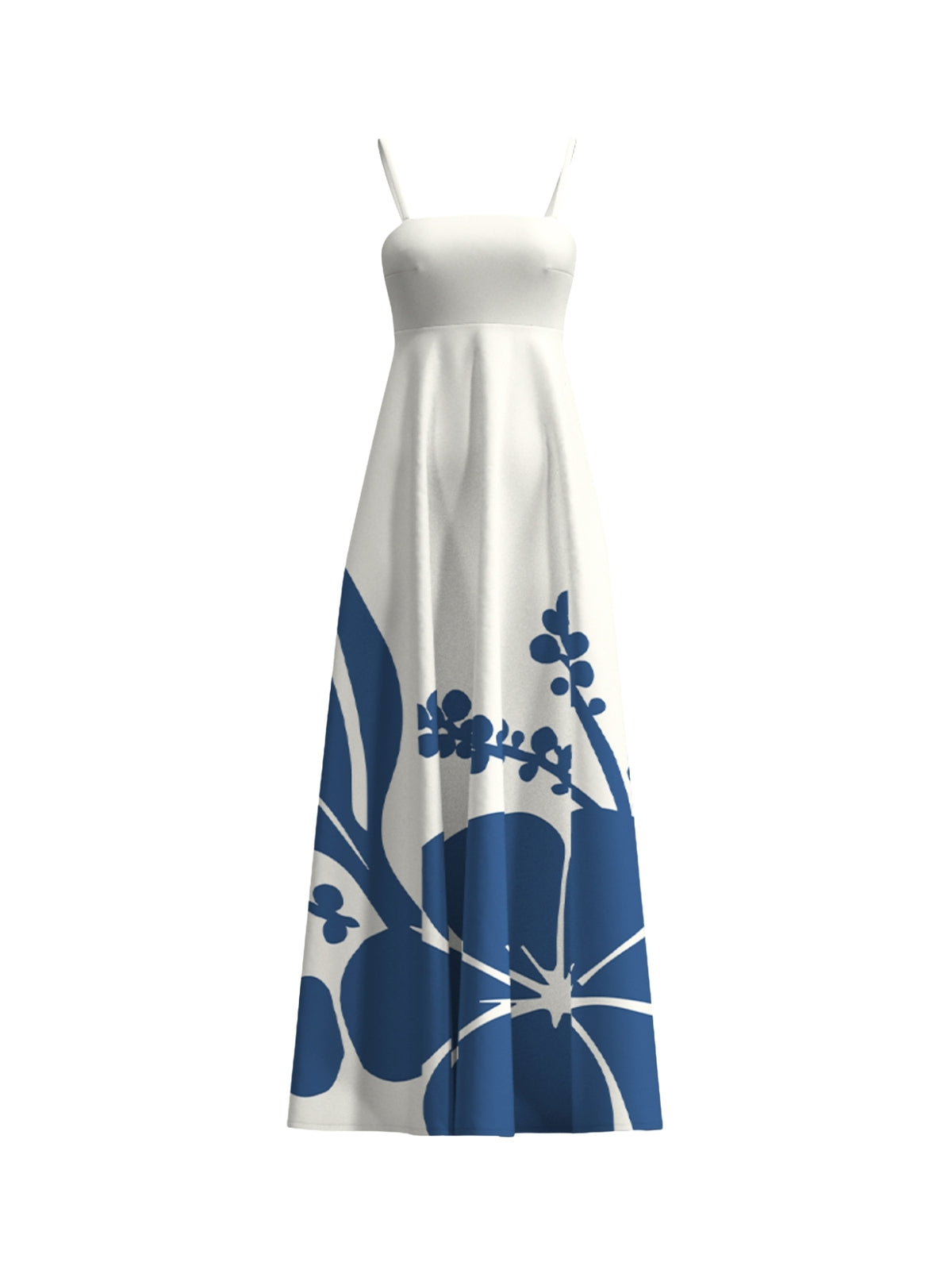 Printed Cotton Poplin Oria Dress - Ula Navy