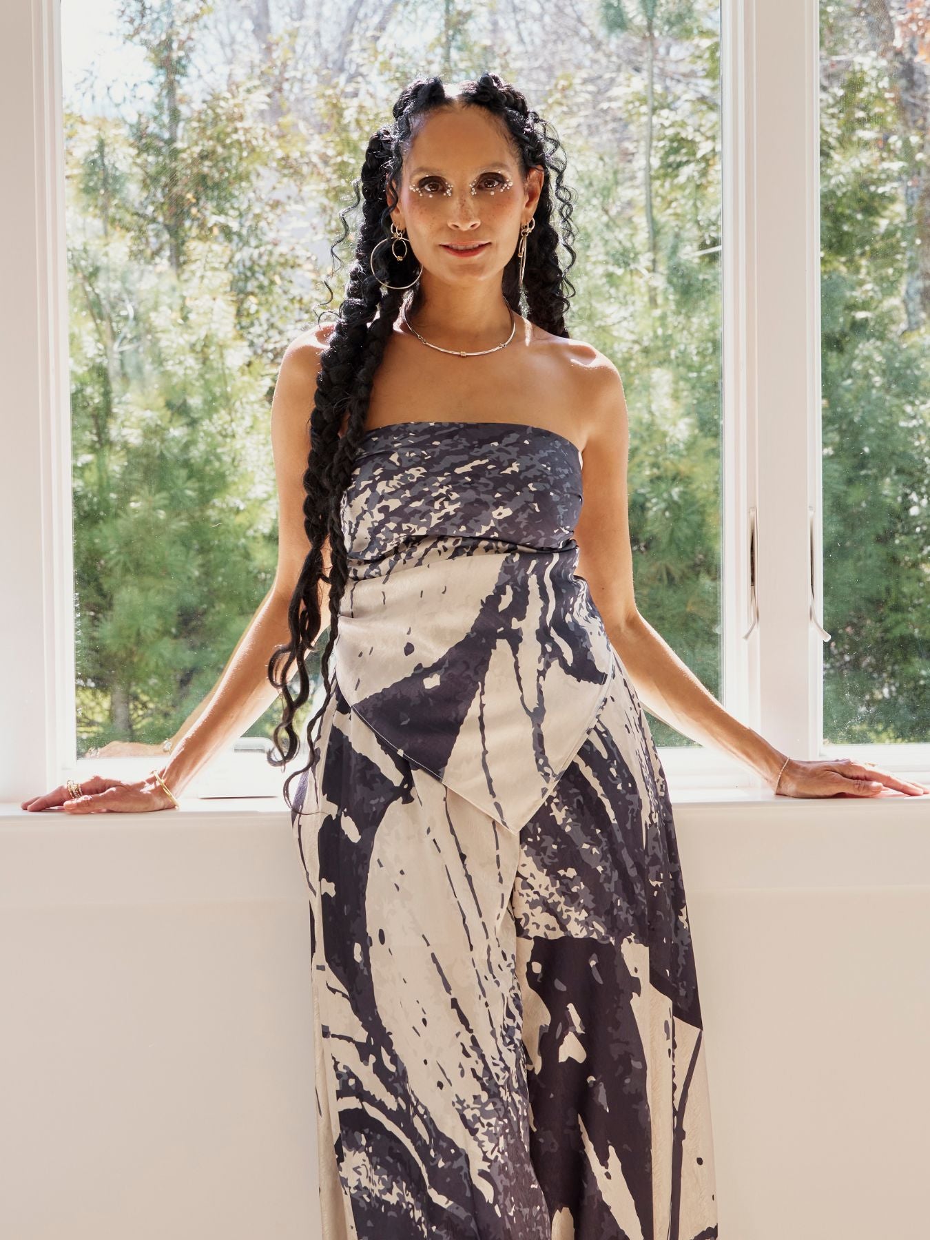 Moussor Scarf Top - Castle Hill Noir