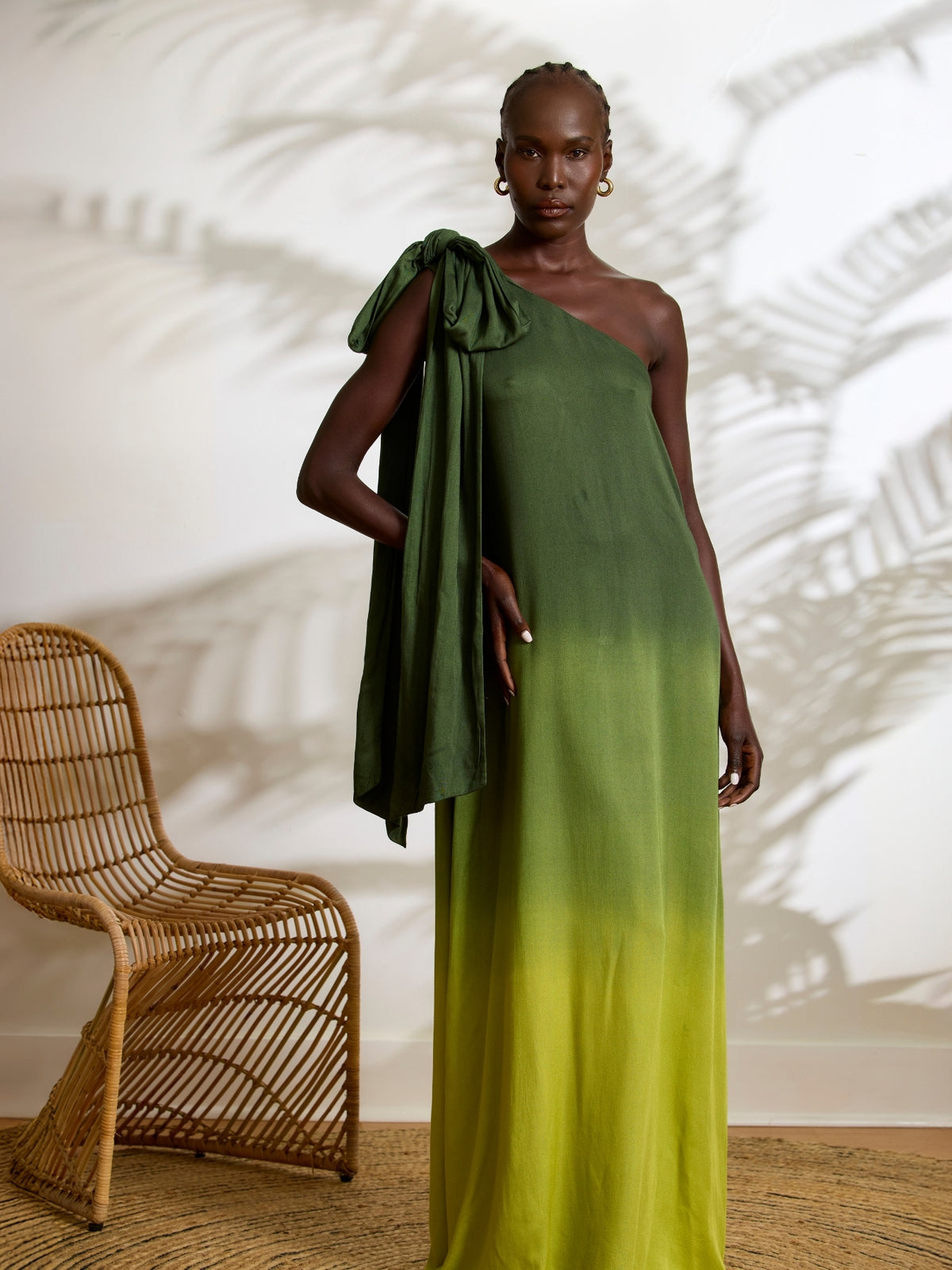 Raya FSC® Certified Viscose Dress - Ombra Olive