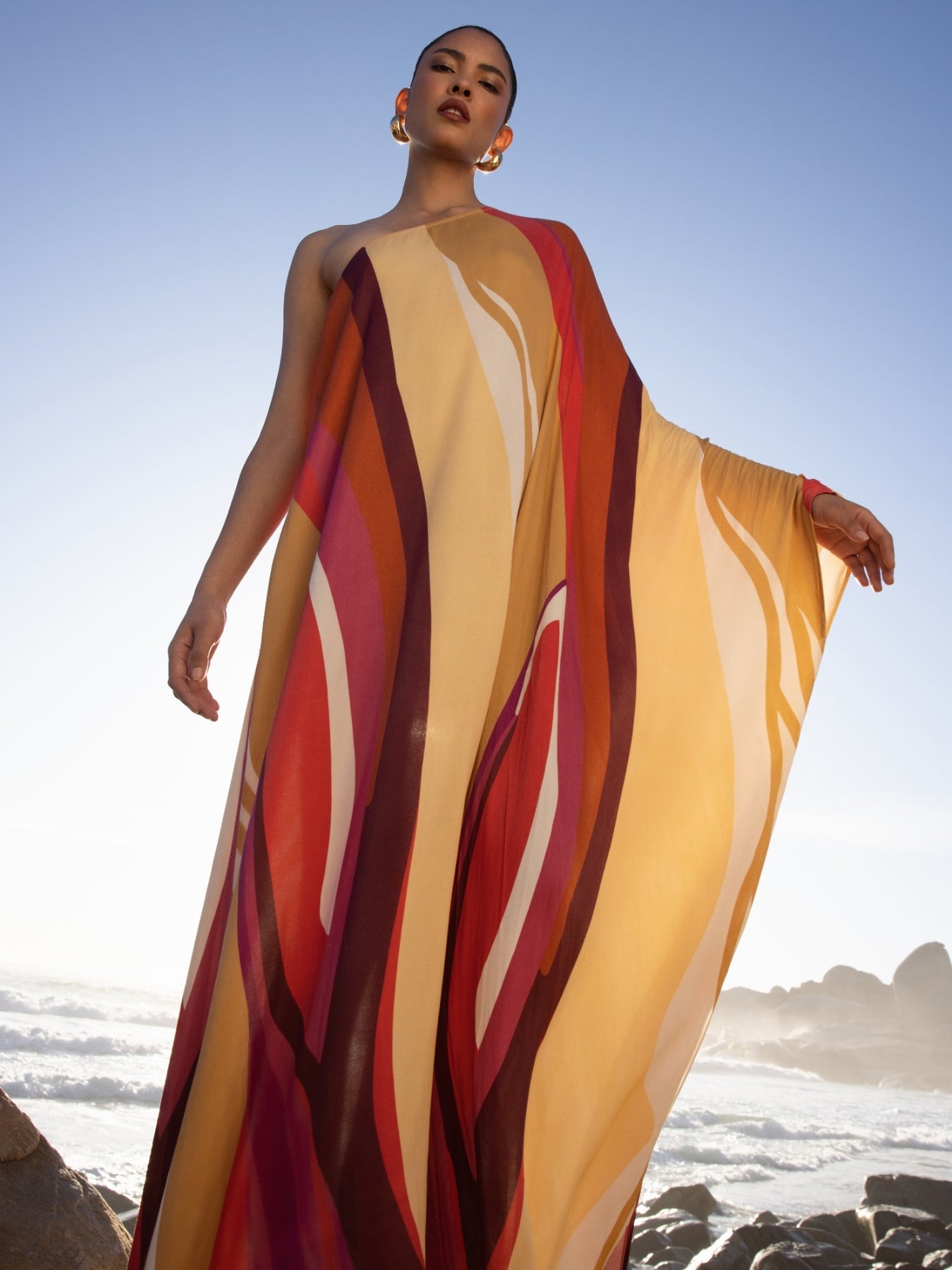 Satu FSC® Certified Viscose Dress – Ovia Orange