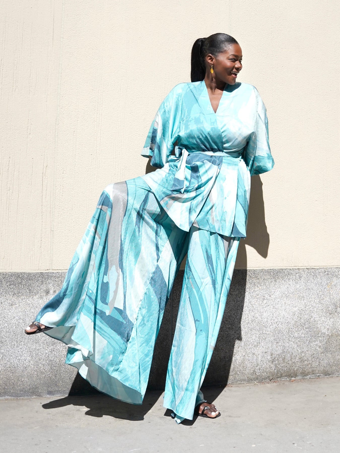 Mini Kimono - Aura Blu