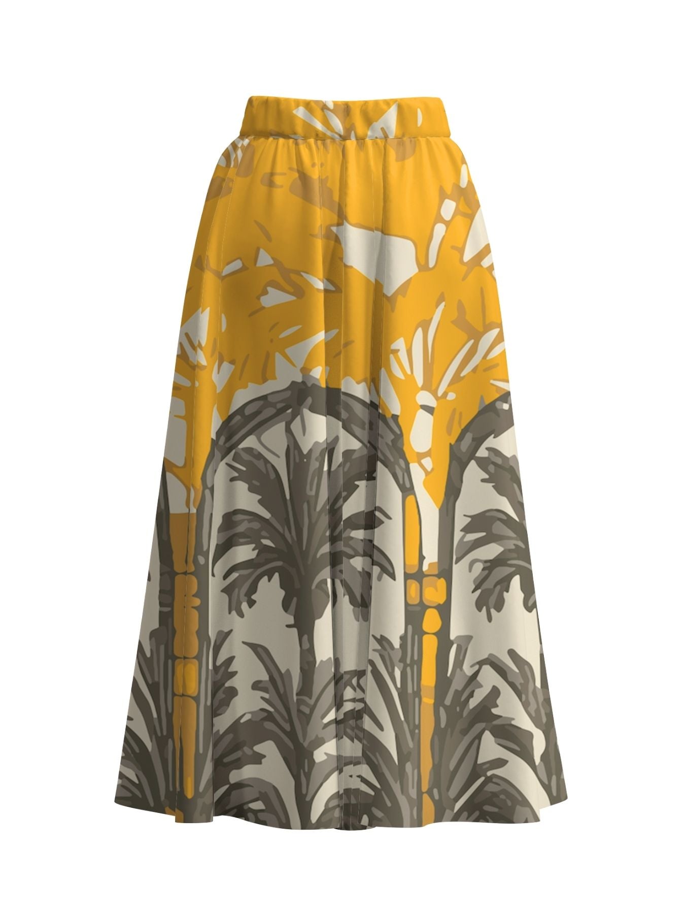 Printed Linen Taz Skirt - Avena Mustard