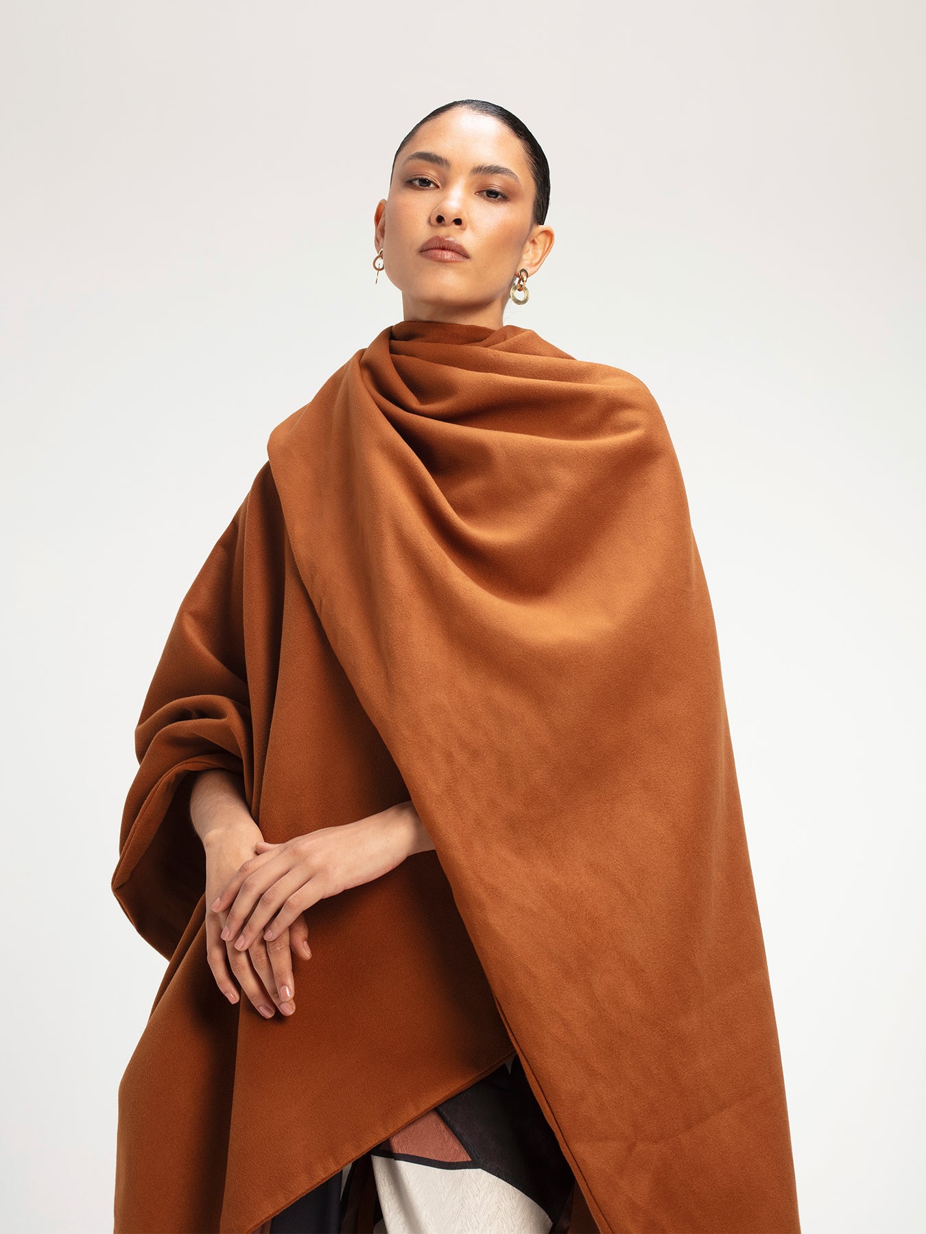 Wrap Cape  - Solid Brown