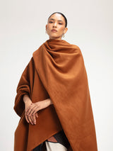 Wrap Cape  - Solid Brown