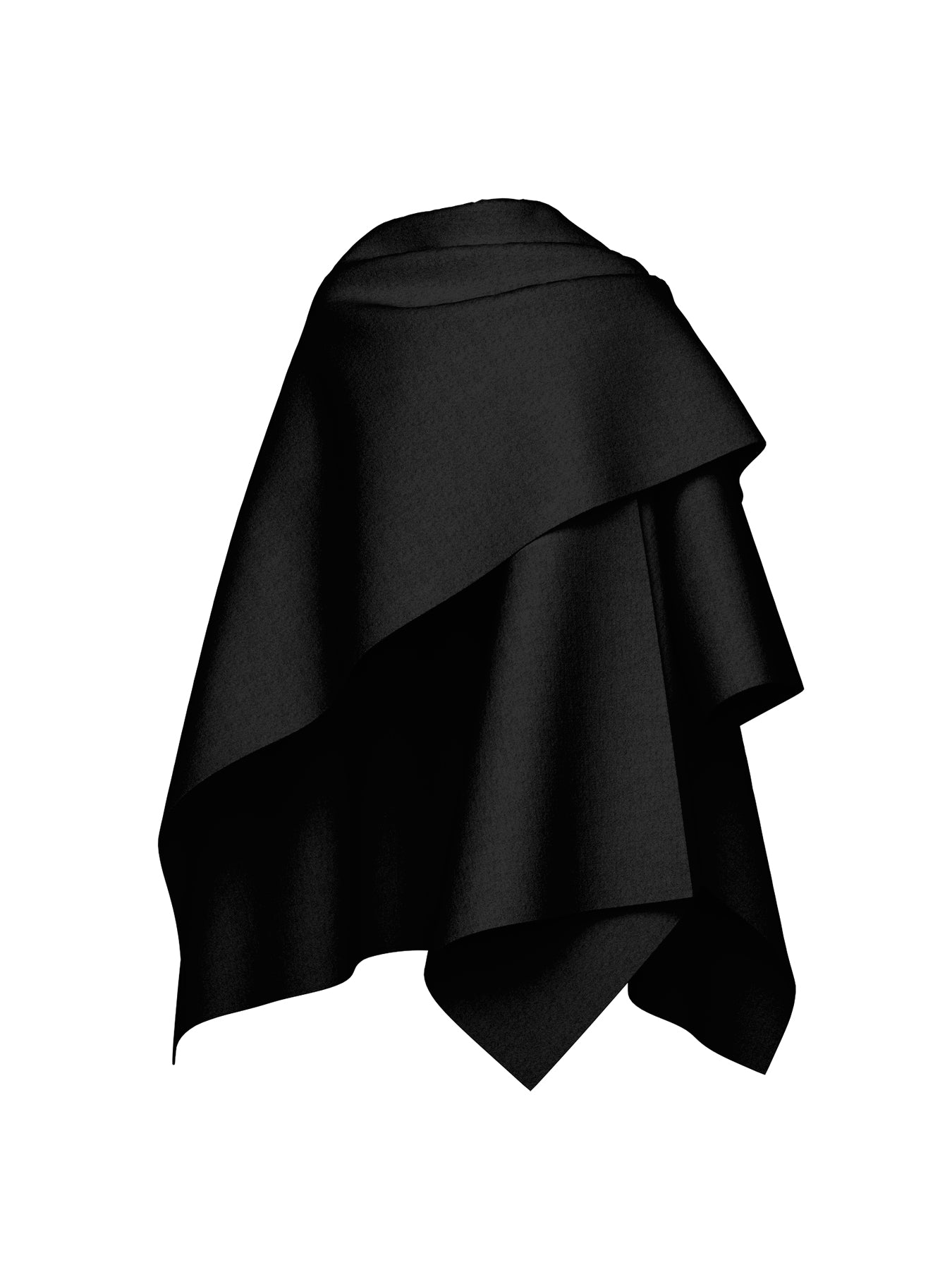 Wrap Cape  - Solid Black