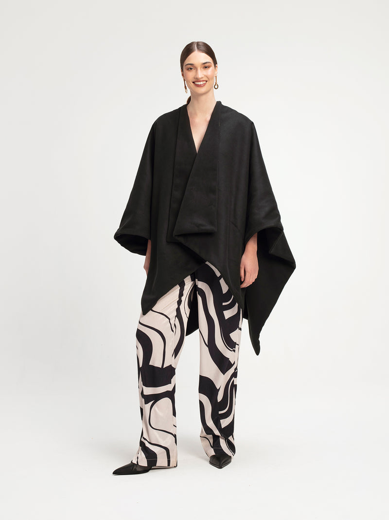 Wrap Cape  - Solid Black