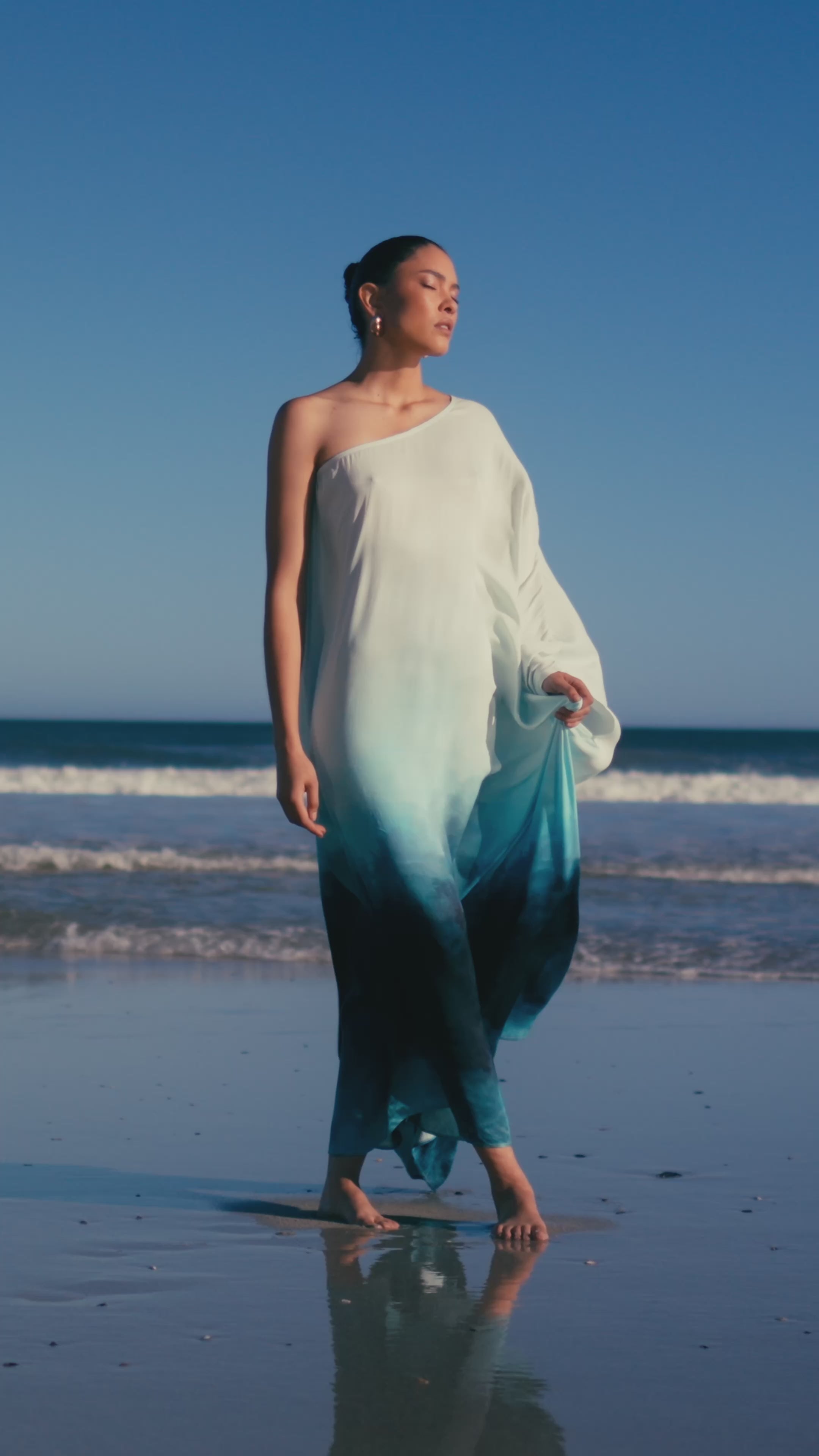 Satu FSC® Certified Viscose Dress - Skye Blu