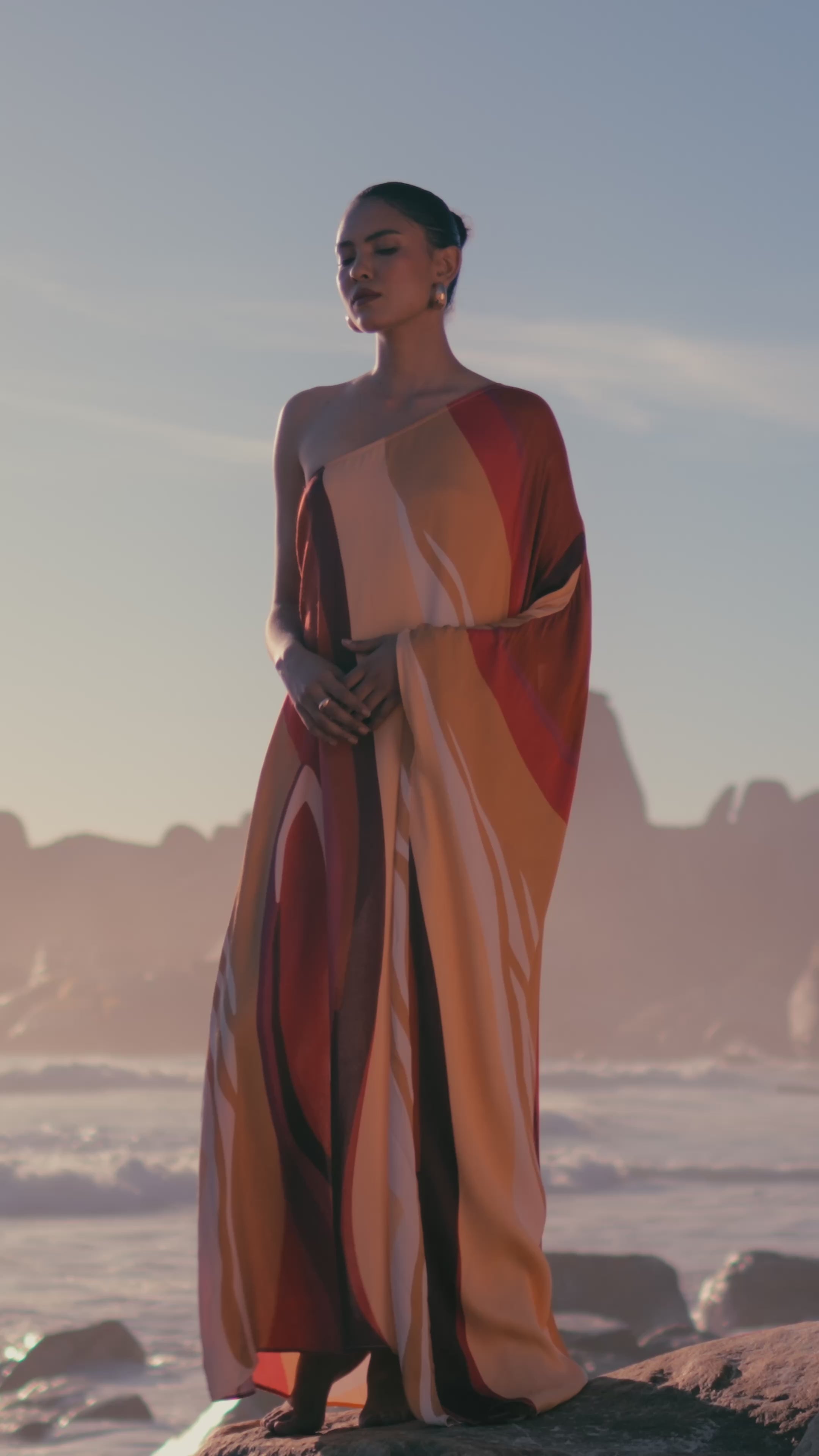 Satu FSC® Certified Viscose Dress – Ovia Orange