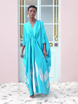 Naim Dress - Palms Blu