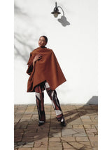 Wrap Cape  - Solid Brown