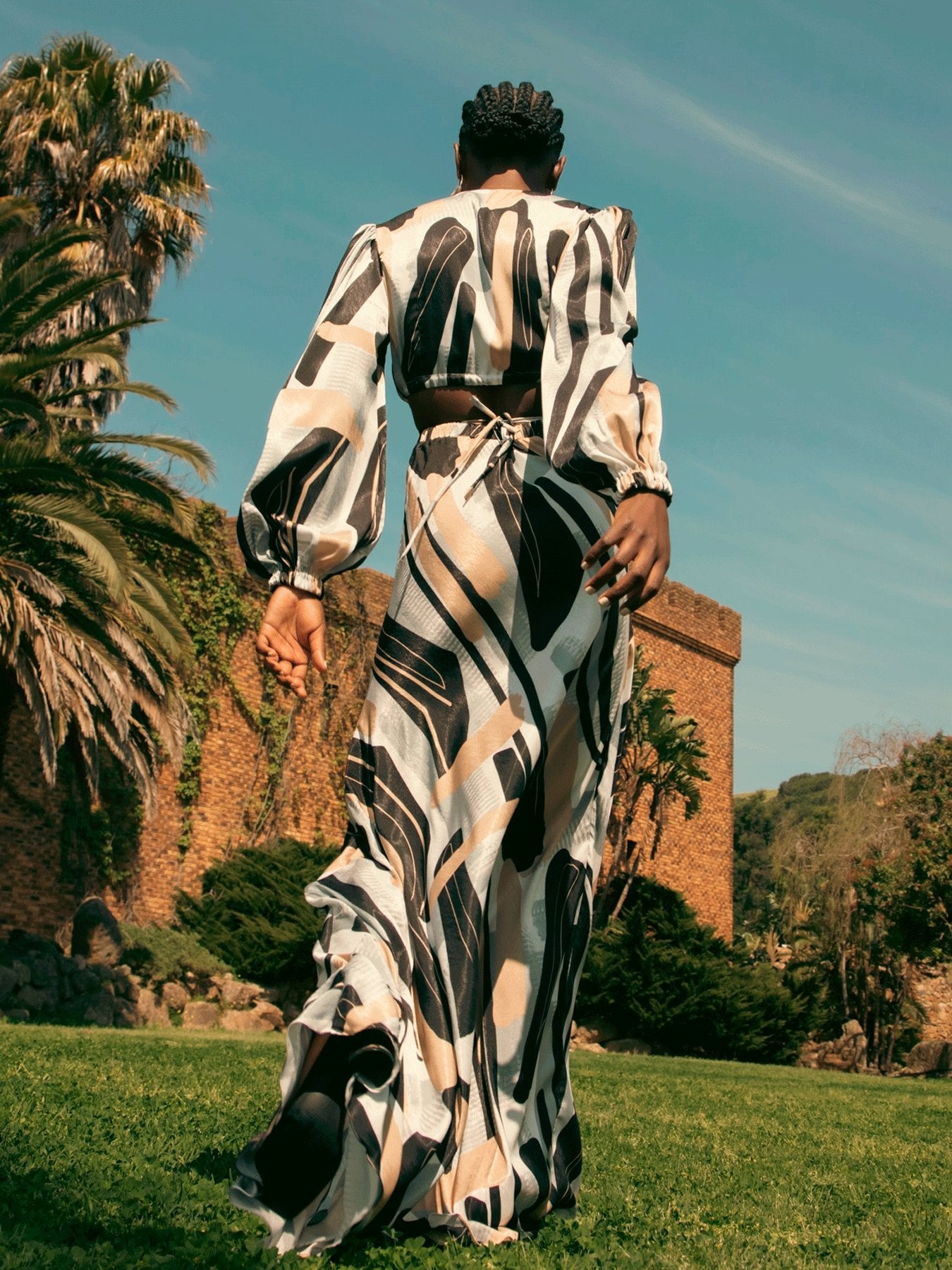 Amal Dress - Abstract Noir - diarrablu