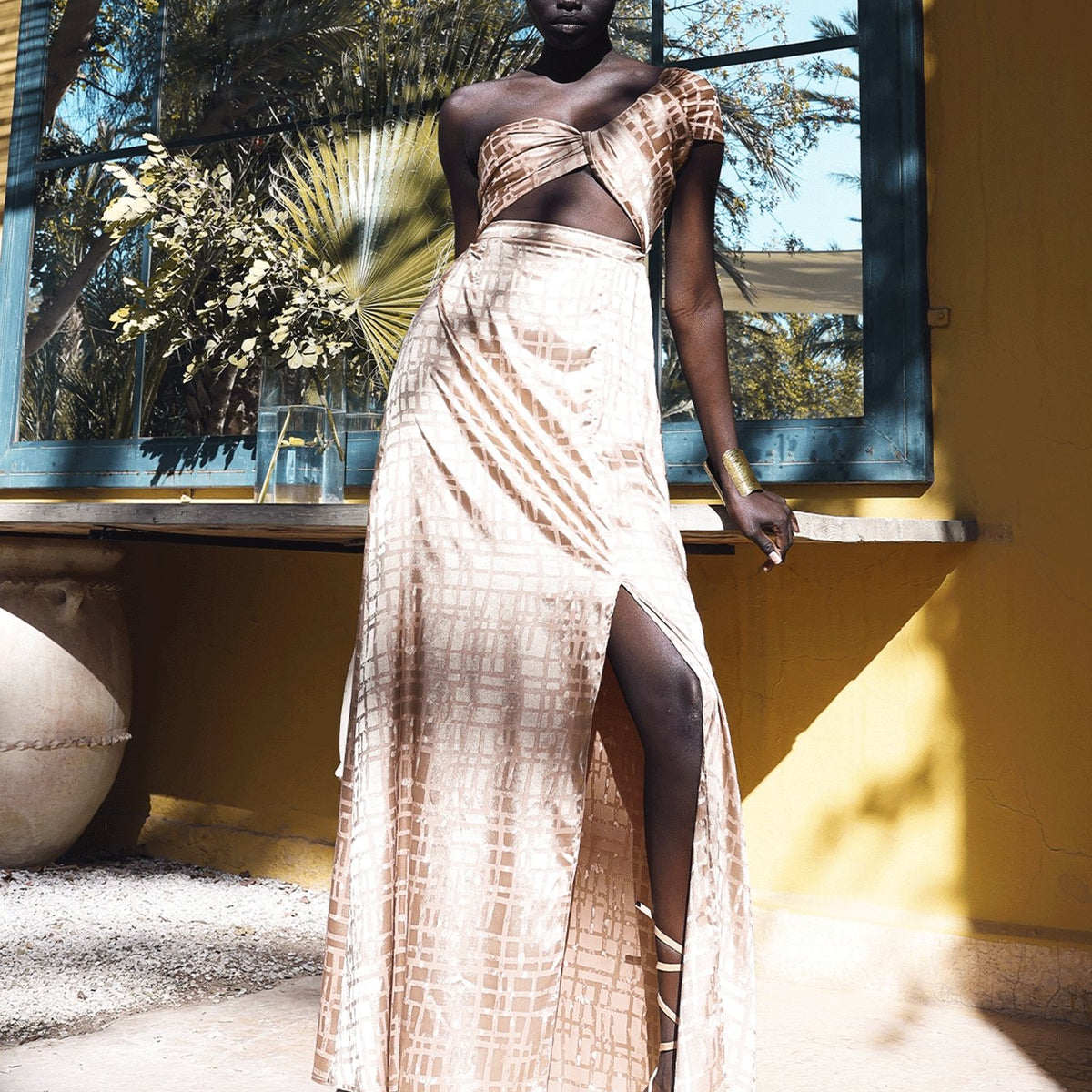 dalia maxi dress Dalia Dress - Dhaw Gold L (US 12 to US 14) / No = Standard Height 5'8
