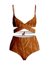 Idya Swimsuit - Scribble Rust - diarrablu