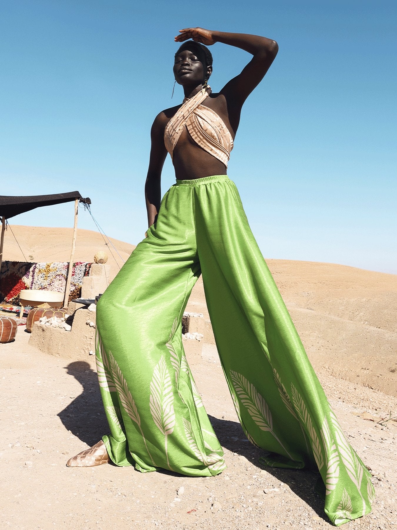 Jant Pants - Palms Vert - diarrablu