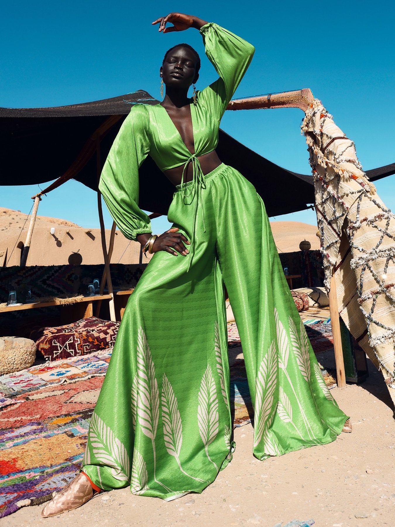 Jant Pants - Palms Vert - diarrablu