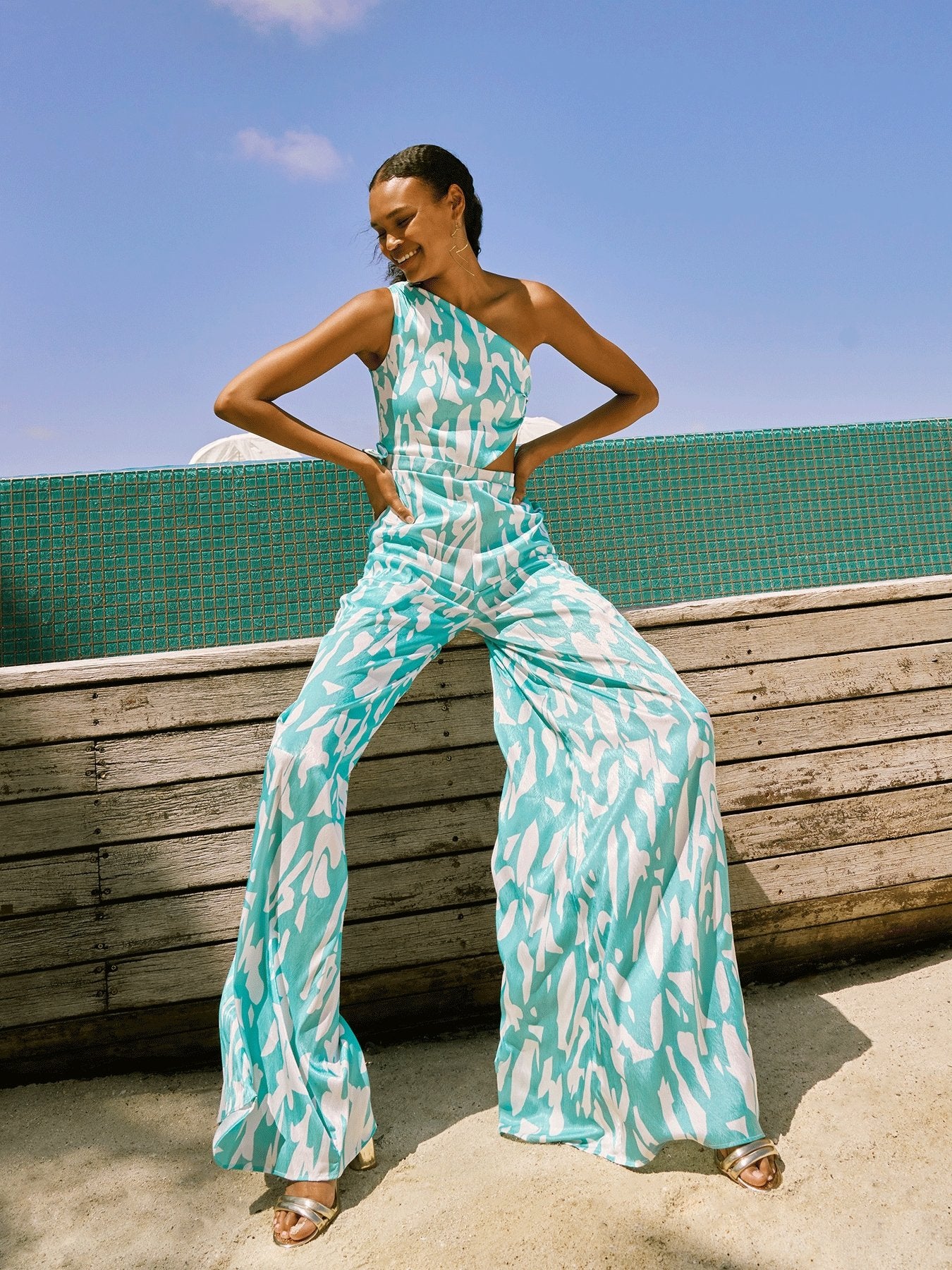 Kaira Jumpsuit - Playa Aqua - diarrablu