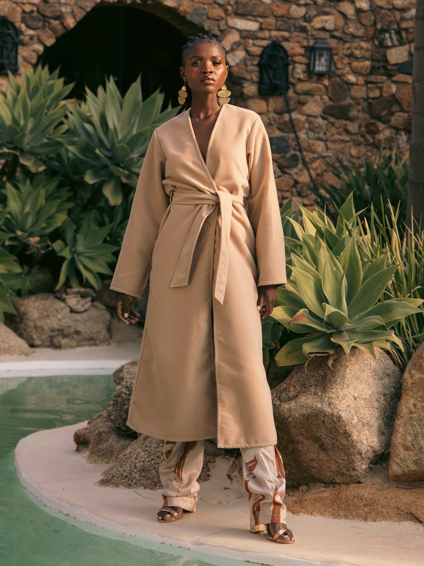 Lasai Coat - Solid Cream - diarrablu