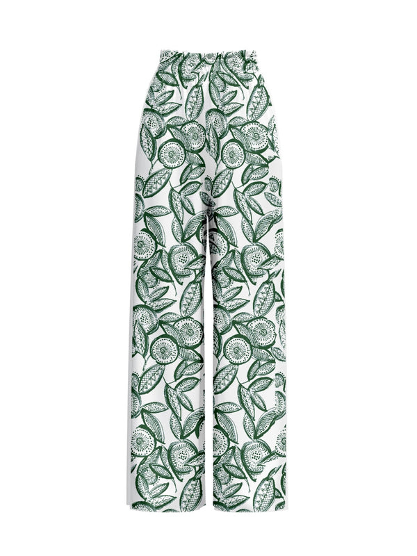Leer Pants - Flora Green - diarrablu