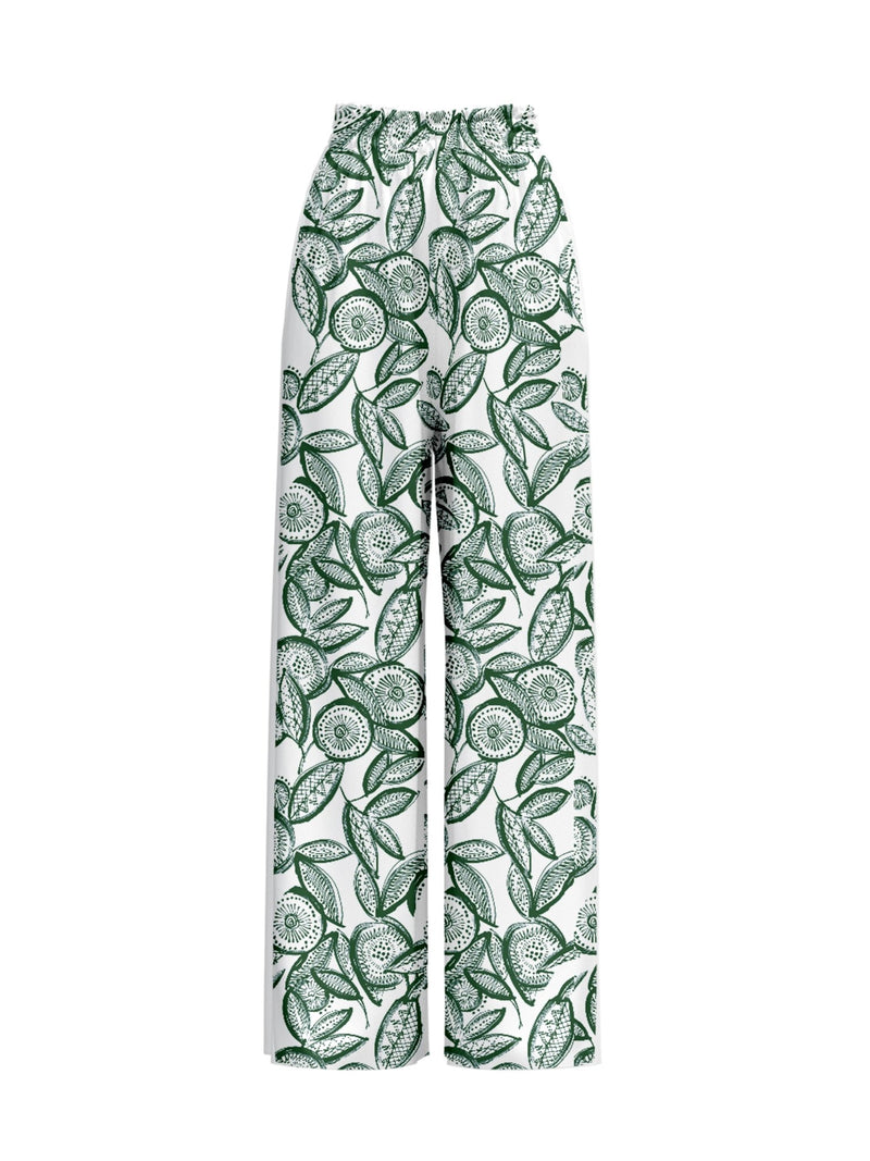 Leer Pants - Flora Green – diarrablu
