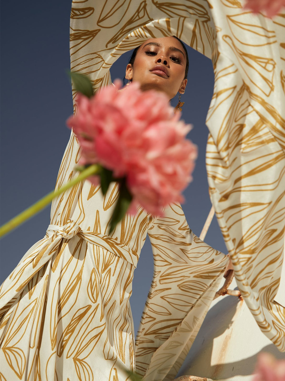 Maya Dress - Fiore Gold - diarrablu