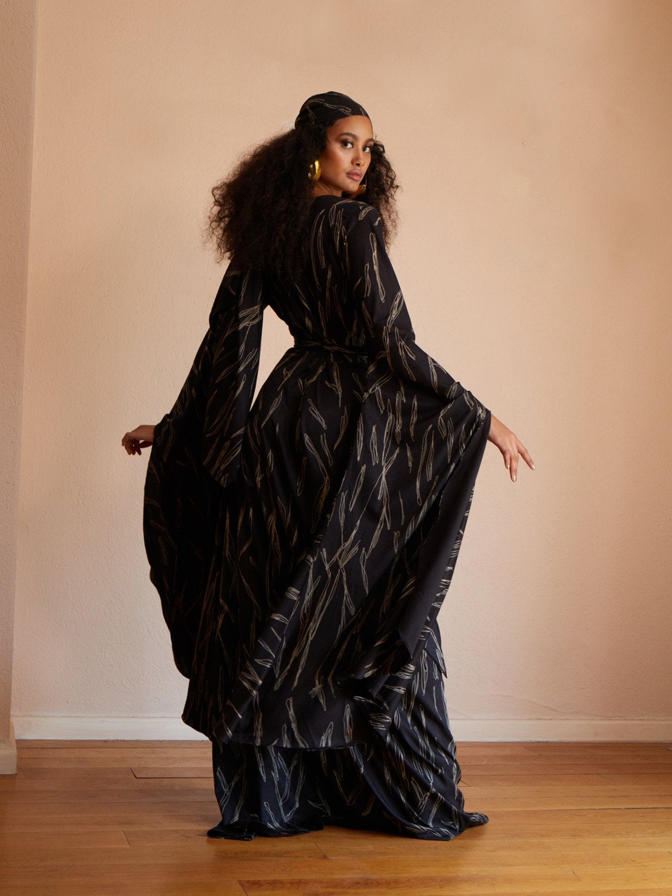 Maya Dress - Scribble Noir - diarrablu