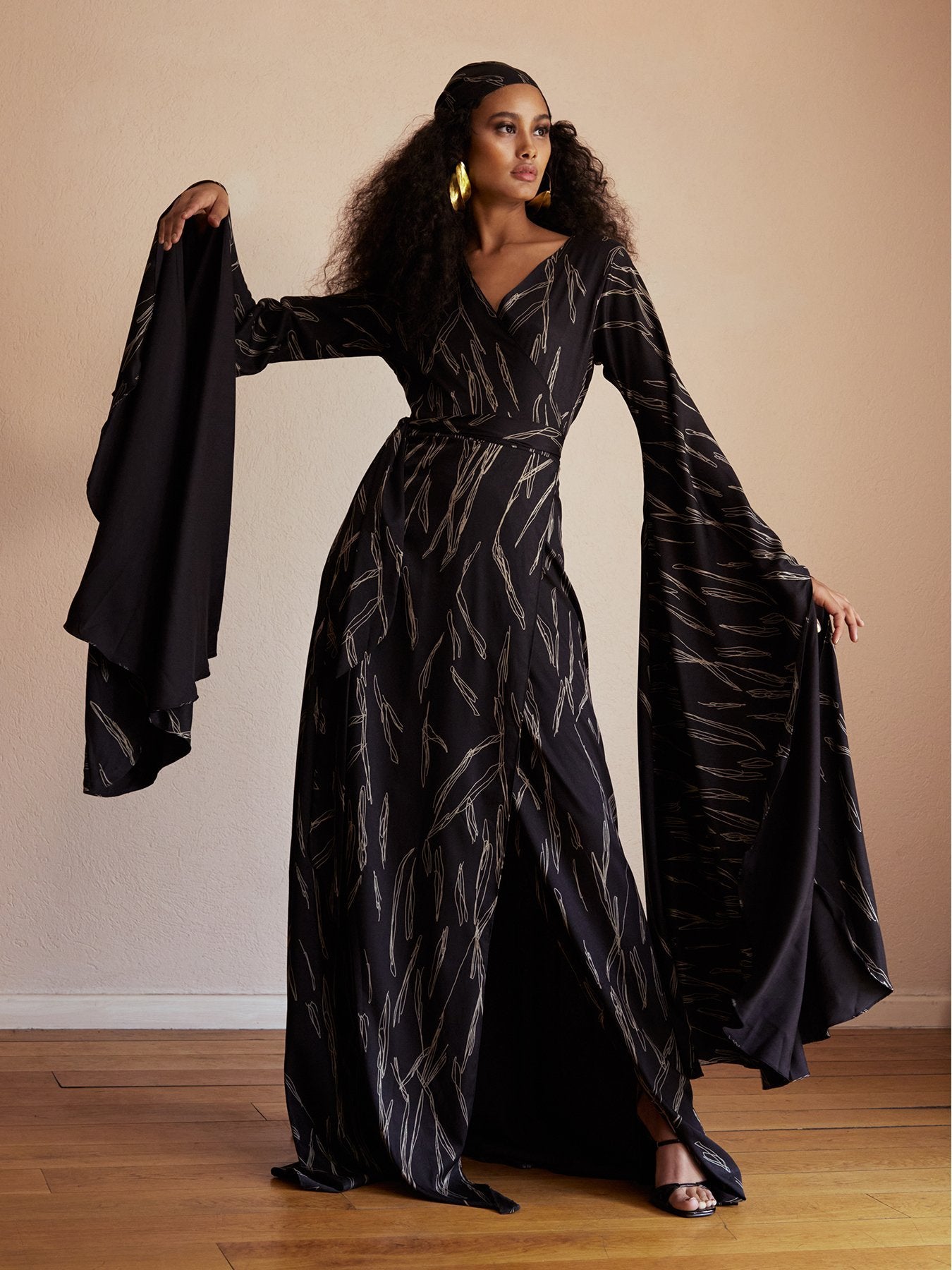 Maya Dress - Scribble Noir - diarrablu