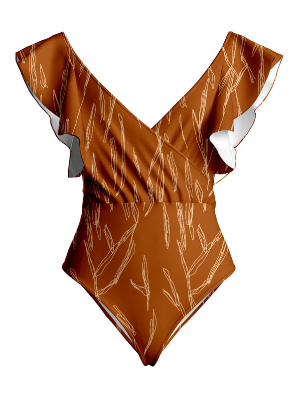 Nabu Swimsuit - Scribble Rust - diarrablu