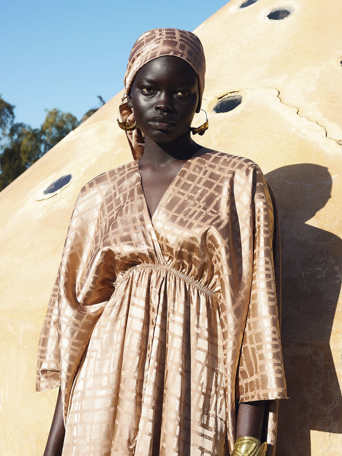 Naim Dress - Dhaw Gold - diarrablu