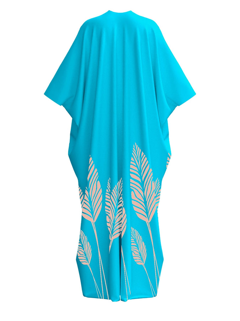 Naim Dress - Palms Blu - diarrablu