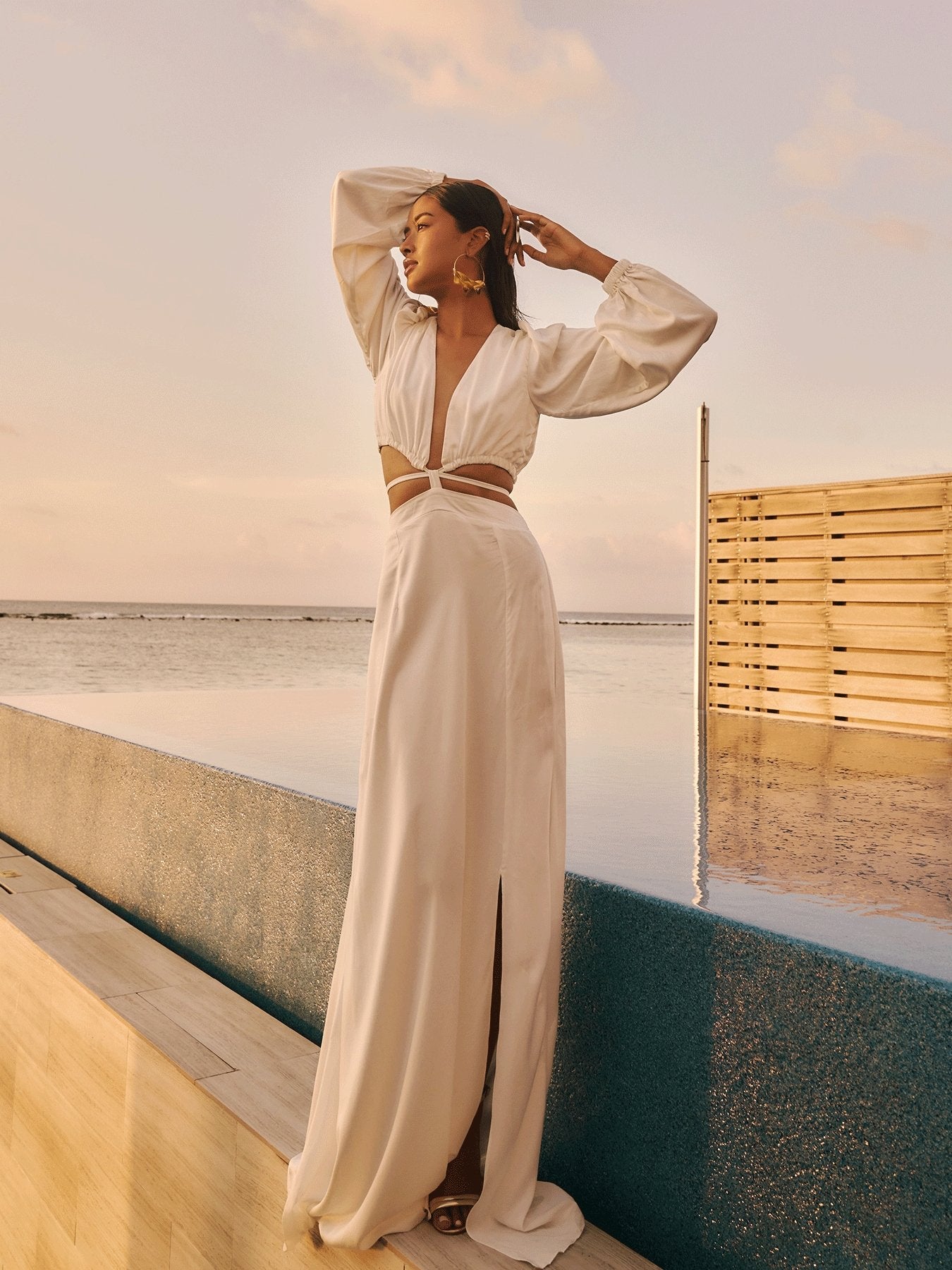 Sustainable Amal Dress - Solid Blanc - diarrablu