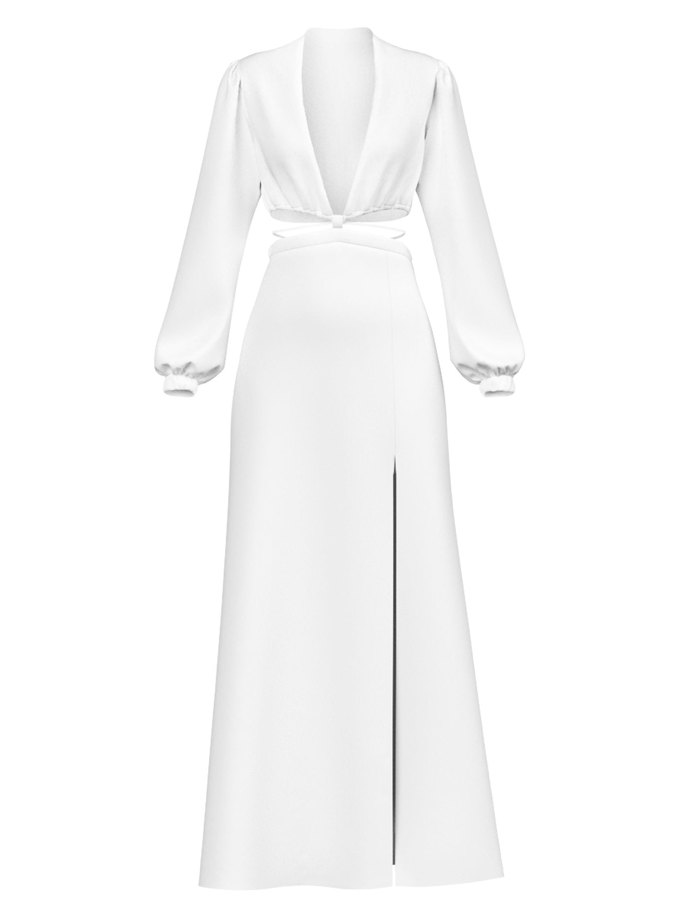Sustainable Amal Dress - Solid Blanc - diarrablu