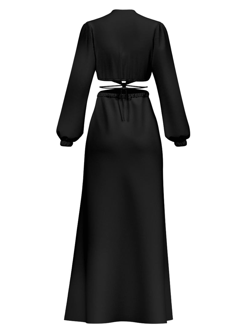 Sustainable Amal Dress - Solid Noir - diarrablu