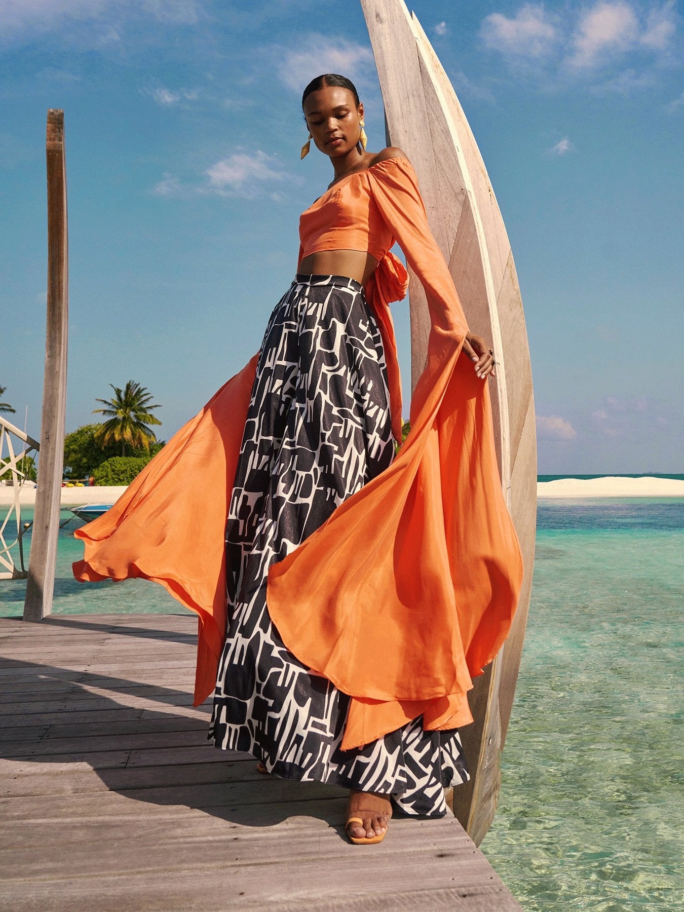 Sustainable Kinu Top - Solid Coral - diarrablu
