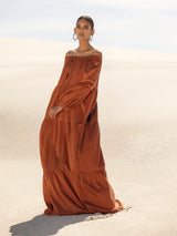 Sustainable Kudi Dress - Solid Rust - diarrablu