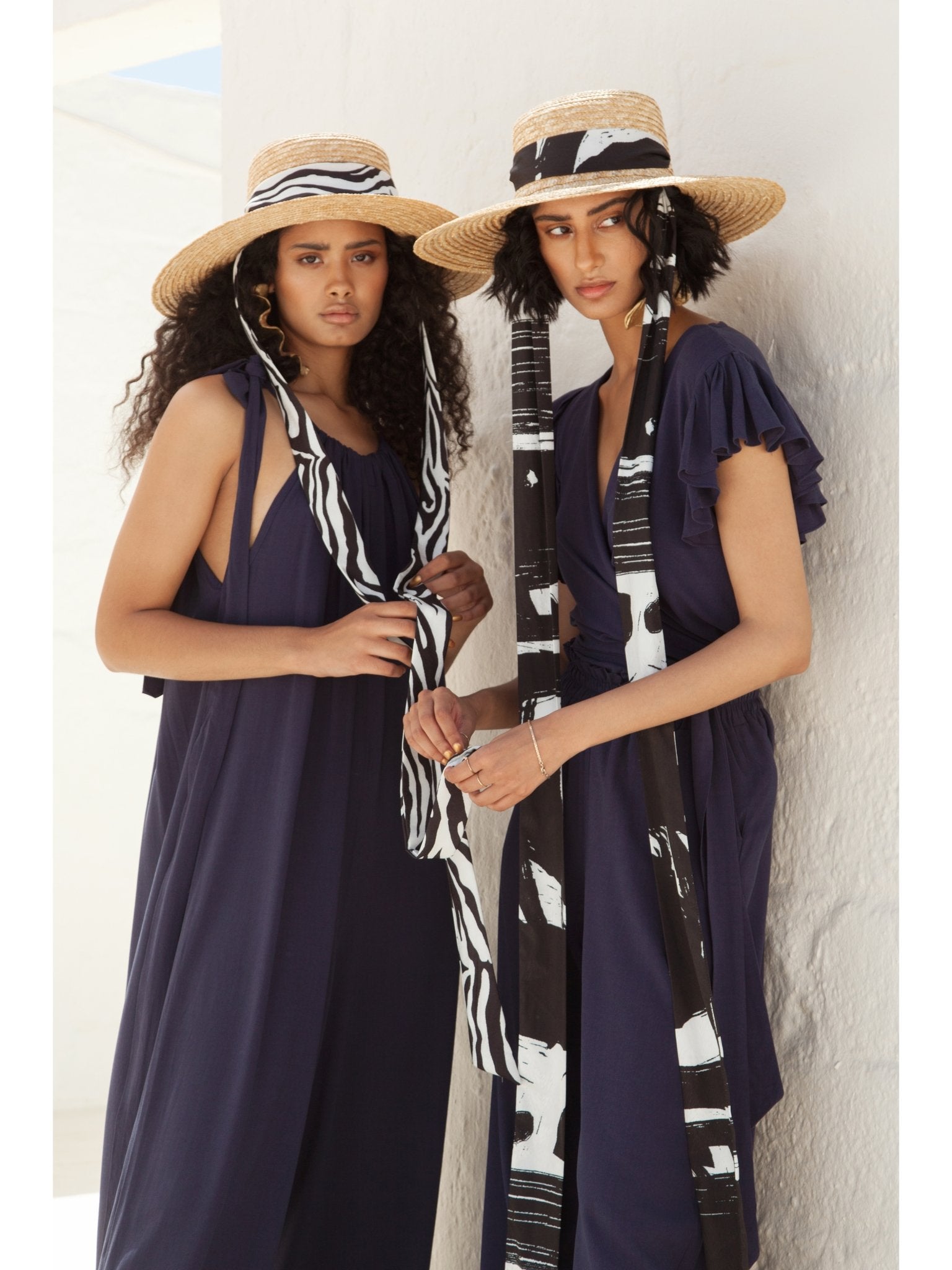 Sustainable Leer Pants - NAVY - diarrablu