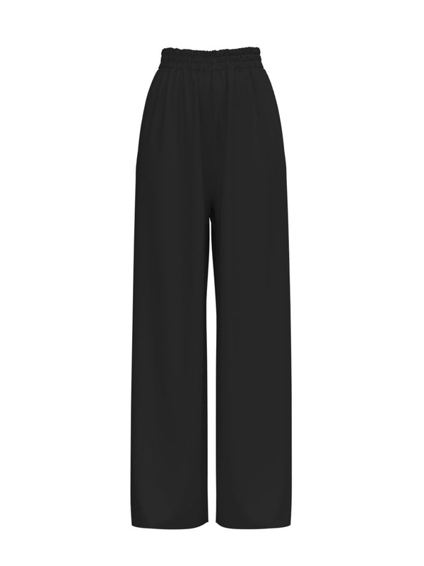 Sustainable Leer Pants - Solid Noir - diarrablu
