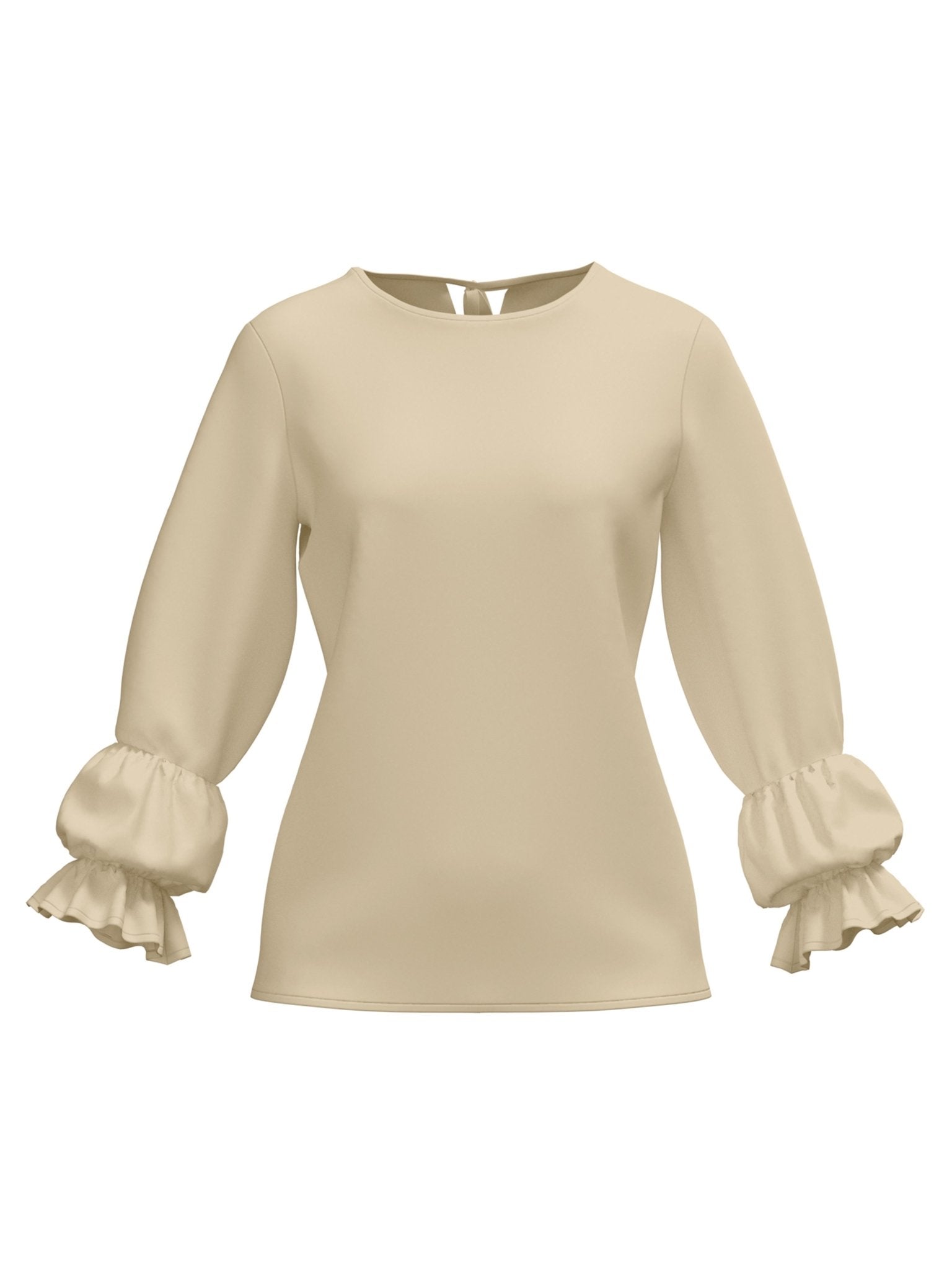 Sustainable Lena Top - Solid Cream - diarrablu