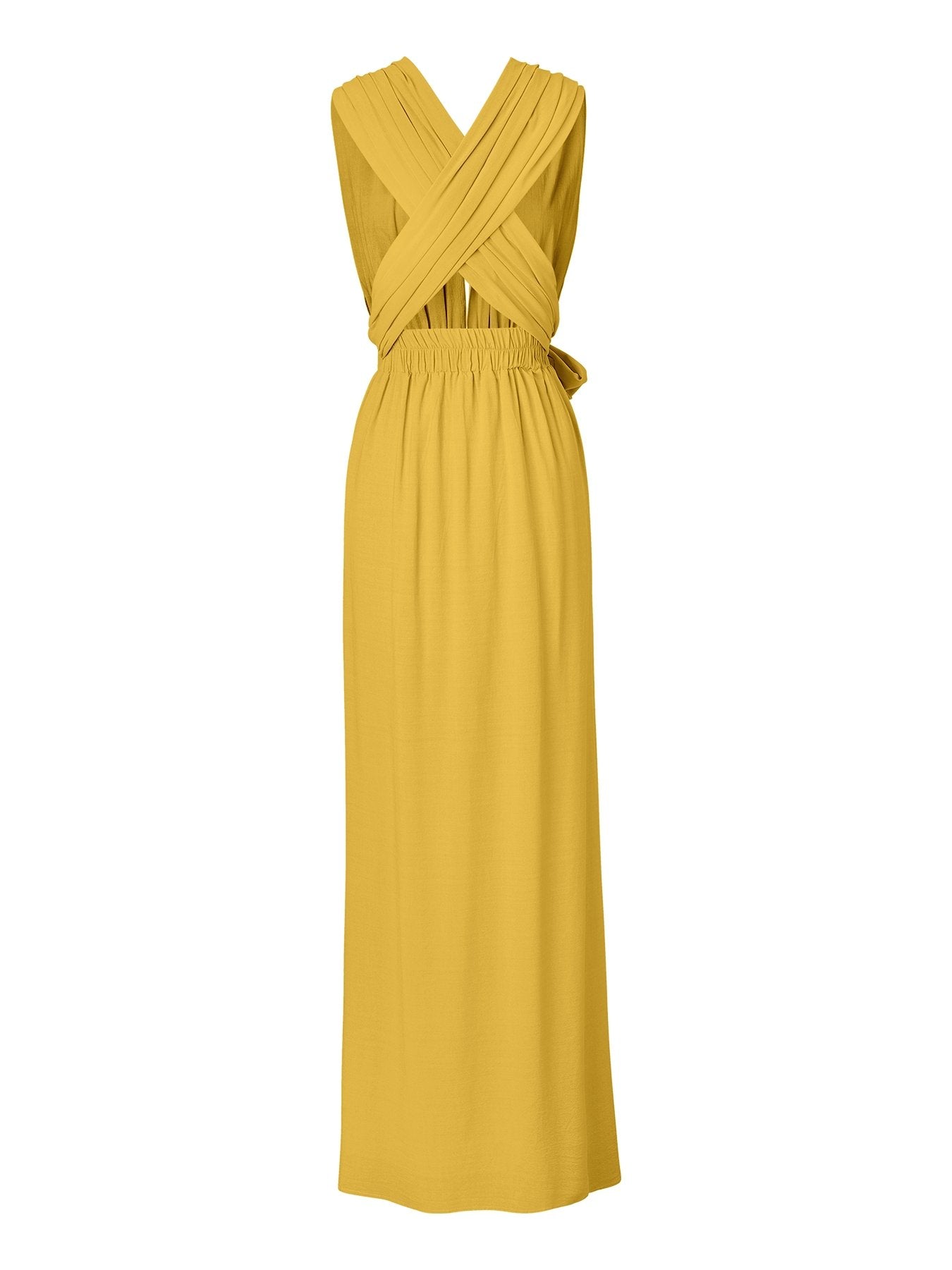 Sustainable Mailys Dress - Solid Mustard - diarrablu