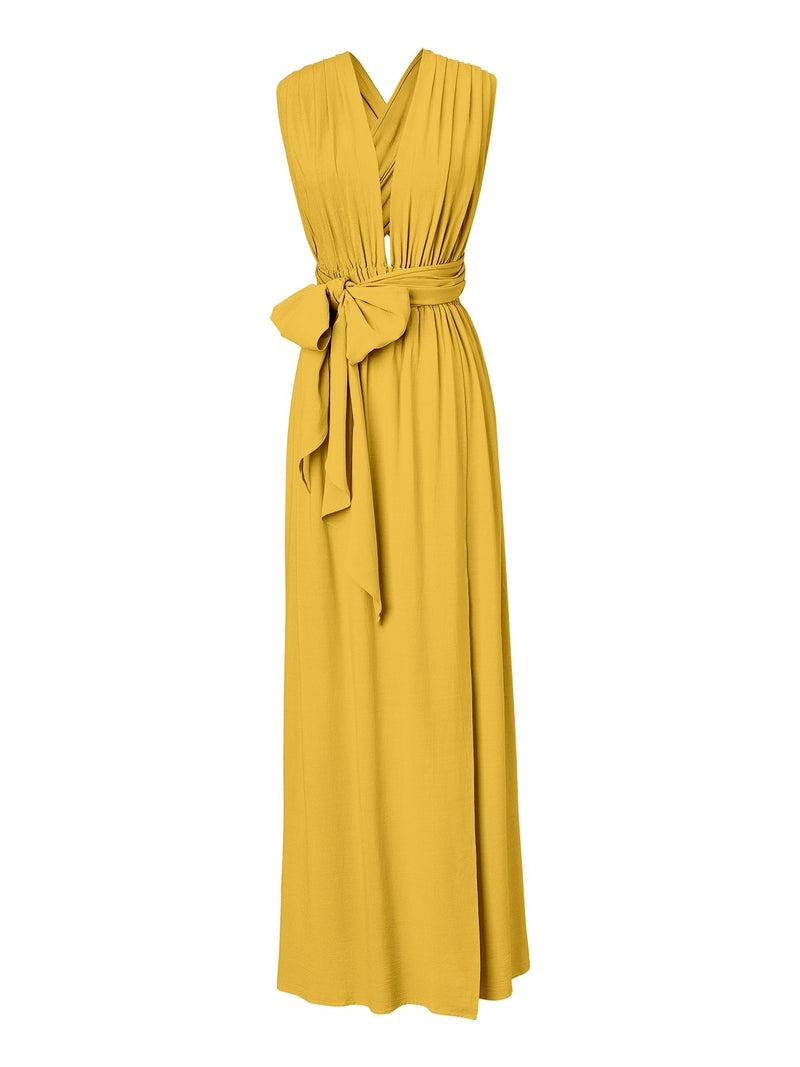 Sustainable Mailys Dress - Solid Mustard - diarrablu