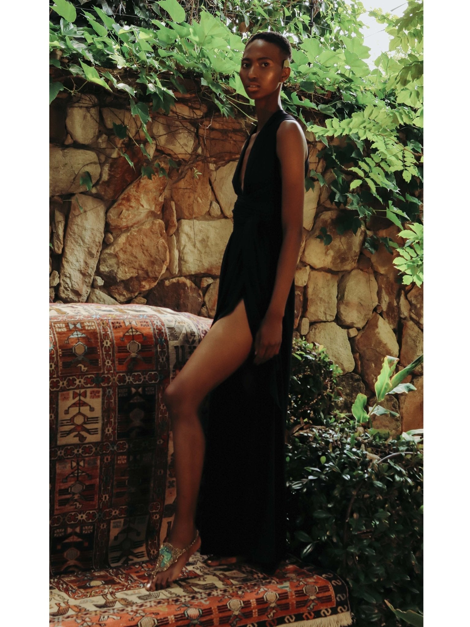 Sustainable Mailys Dress - Solid Noir - diarrablu