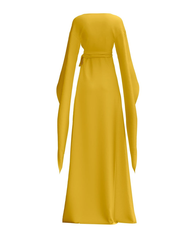 Sustainable Maya Dress - Solid Mustard - diarrablu