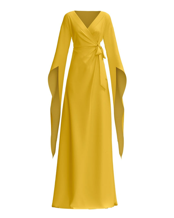 Sustainable Maya Dress - Solid Mustard - diarrablu