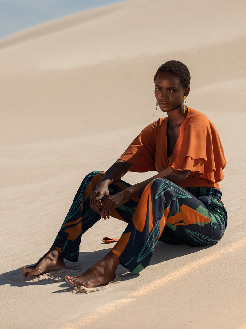 Sustainable Sahel Top - Solid Rust - diarrablu