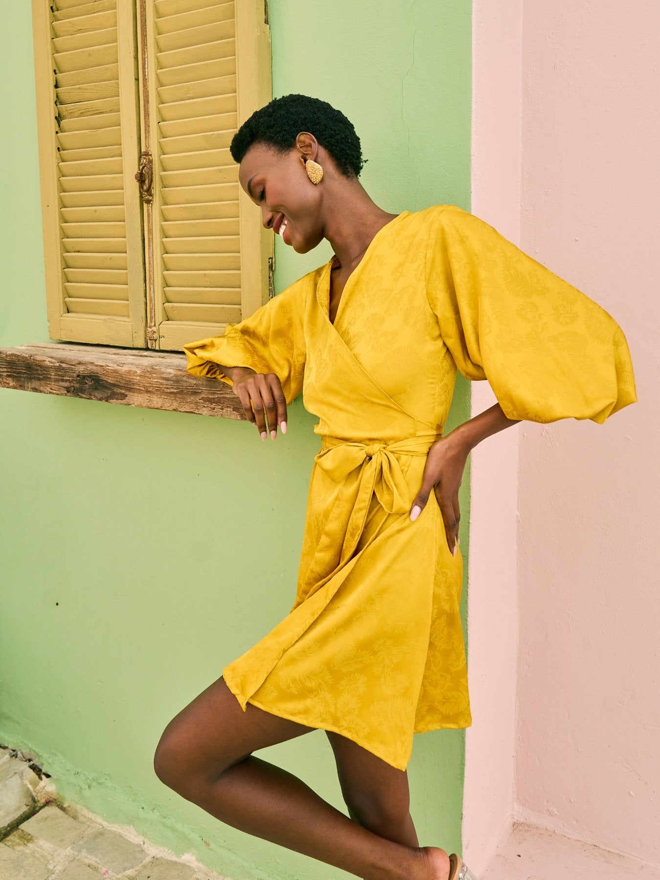 Yali Dress - Zeen Mustard - diarrablu